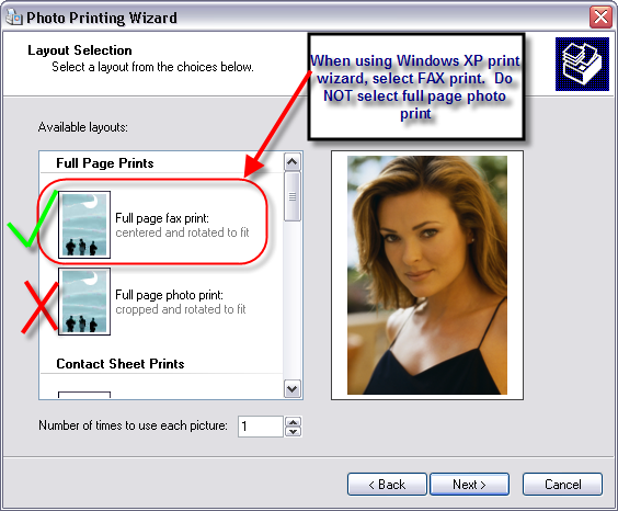 Windows Print Wizard